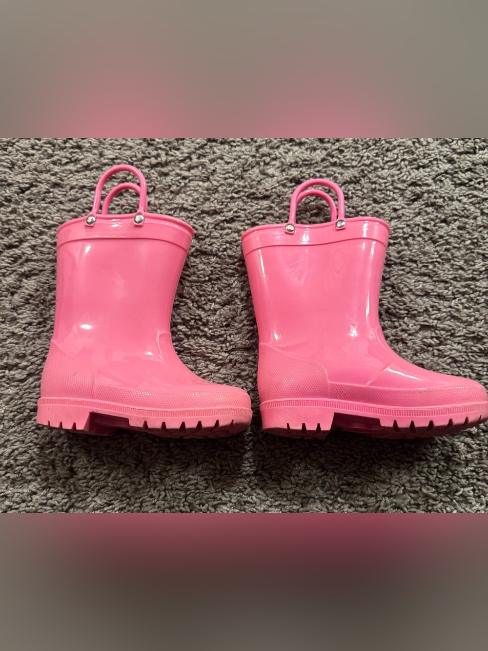 Toddler girl pink rain boots size 8C